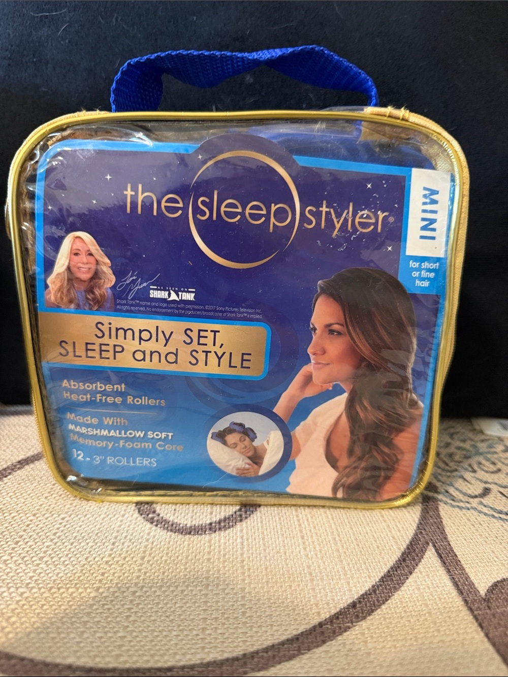 The Sleep Styler Mini Heat-Free Rollers - Blue and Gold